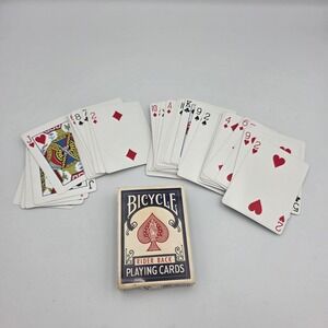 Vtg Bicycle Rider Back Playing Cards Poker 808 Blue Incomplete